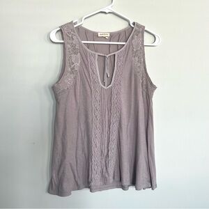 Anthropologie Meadow Rue Lavender Lace Flowy Tank